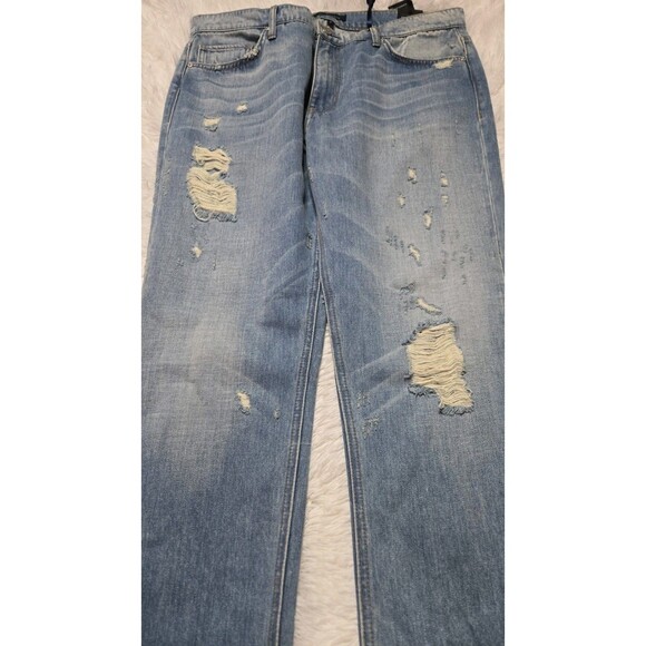 Ei8ht Dreams Soft Touch Denim Distressed Slim Boyfriend Jeans Size 31 34x33 - Picture 6 of 16
